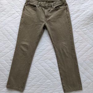 Outerknown Drifter Slim Tapered Jeans Olive 32x30